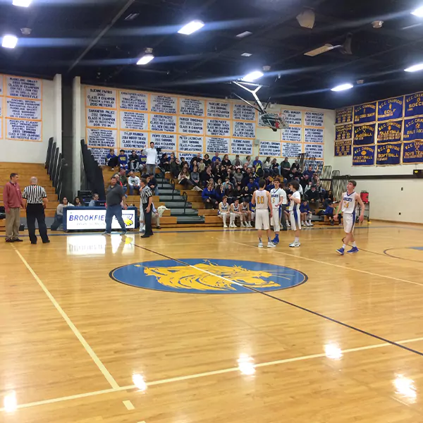 Brookfield Bobcats gymnasium banners
