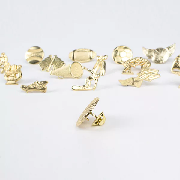 gold metal pins